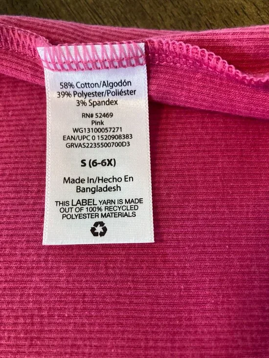 Set of 2 Wonder Nation Girls Ribbed Tank Tops Pink Size Small (6-6x) EUC! - Picture 5 of 5